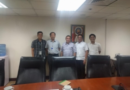 April 10, 2018 Courtesy call with Atty. Ricardo Cabling, President, of SHFC